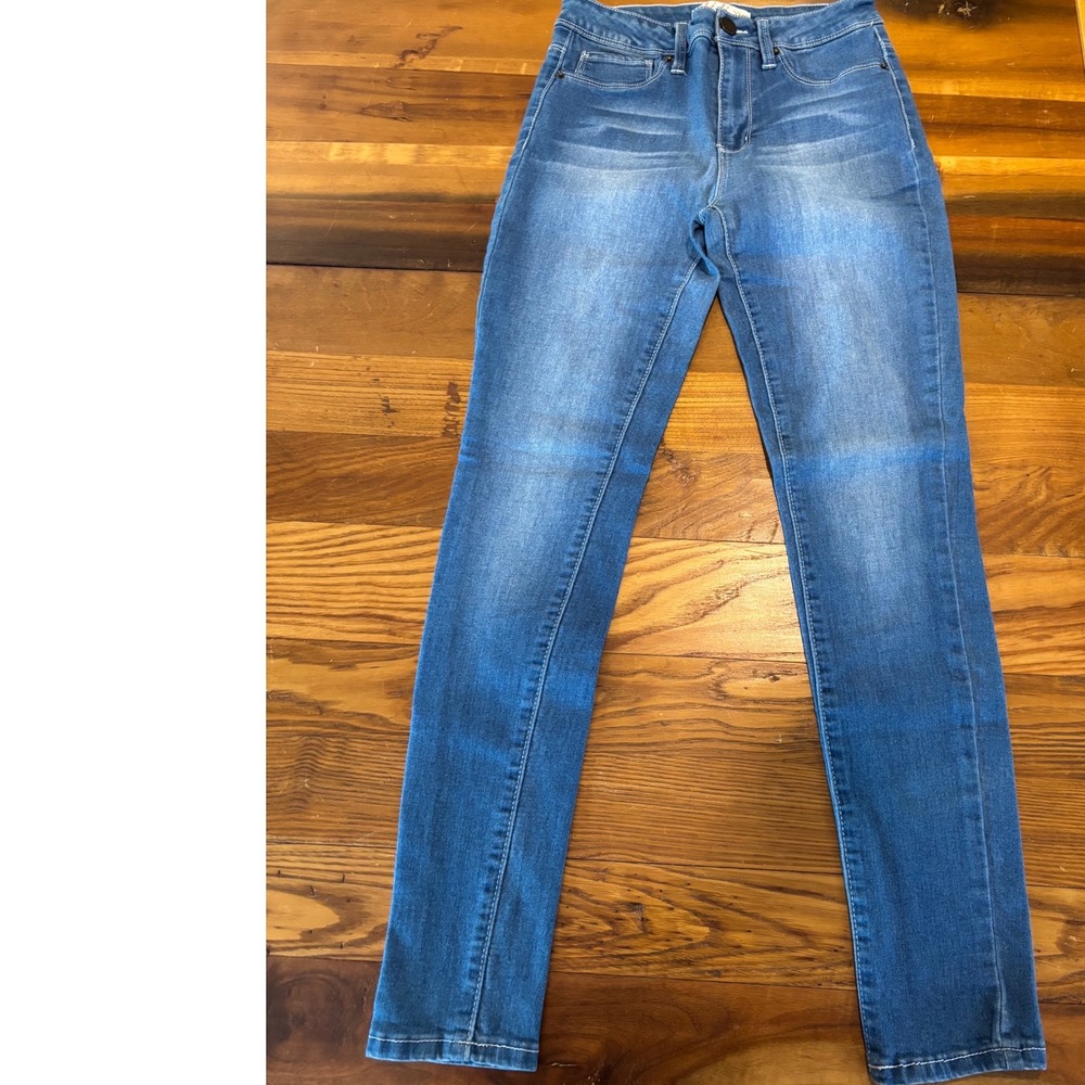 YMI Midi Skinny Jeans Junior Girls 5 Medium Wash Stretch High Rise Denim